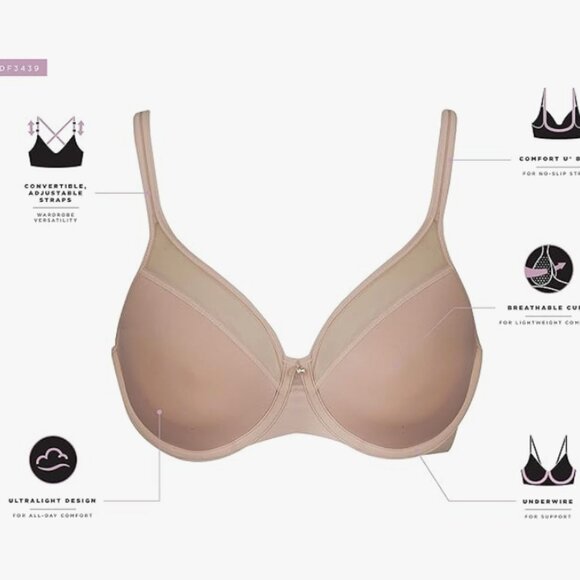 Bali One Smooth U Ultra Light Bra - Picture 4 of 5